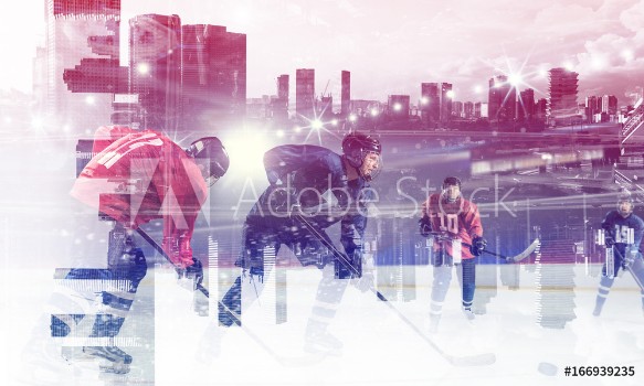 Image de Hockey players on ice Mixed media